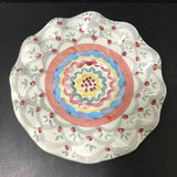 Retired Mackenzie-Childs "Stoke Gabriel" Ceramic Fluted Plate
