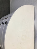 Vintage White Painted Solid Wood 4-Drawer Half Circle Chest of Drawers