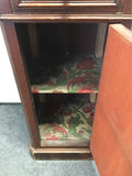 Vintage Mahogany Veneer & Marble Top Plant Stand