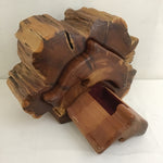 Vintage Solid Cedar Dolphin 2-Drawer Jewelry Box