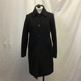 Anne Klein Black Wool Blend Long Coat