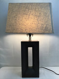 Pair of Modern Brown Ceramic Table Lamps