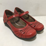 Dansko "Matilda" Red Vegan Leather Blockheel Mary Janes