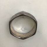 Vintage Sterling Silver Hexagonal Bangle Bracelet