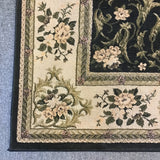 Modern Brown & Black Floral 5 x 7.5 Area Rug