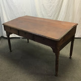 Vintage Solid Black Walnut 3-Drawer Writing Desk