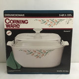 New In Box Oldstock! 1994 Corning Ware "Rosemarie" 5QT Covered Casserole
