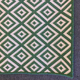 Modern Green & White 5x7 Indoor/Outdoor Area Rug