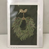 Norabloom Green Wreath 5x7 Greeting Card