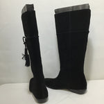 Cole Haan "Brogan" Black Faux Suede Tall Boot
