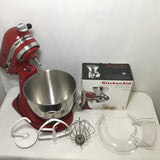KitchenAid Red "Artisan" Stand Mixer Set
