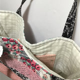 Adriana Cárdenas B. Handmade "Rosa Crochet" Quilted Bag