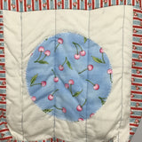 Adriana Cárdenas B. Handmade "Cerezas y Flores" Quilted Bag