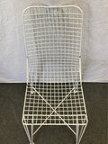 Vintage MCM White Metal Wire Accent Chair