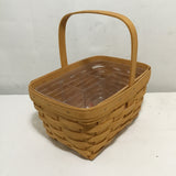 2002 Longaberger Woven Solid Maple Utensil Basket
