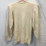 Vintage Premiere Designer Collection Off-White Silk Blend Beaded Sweater