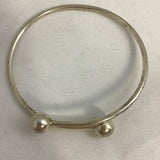 Vintage Moscow Sterling Adjustable Silver Bangle Bracelet