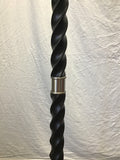 Modern Brown & Silver Metal Floor Lamp