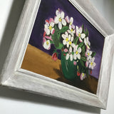 Framed Signed Original Flowers in Vase Oil Painting