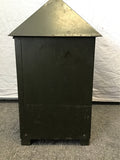 Vintage 1950's MC "Self Closing Solar Receptacle" Green Metal Waste Can