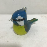 Vintage Langham Blown Glass Blue Tit