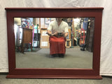 Modern Red Solid Wood Mirror