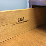 Vintage 70's Federal Lea Solid Cherry 11-Drawer Highboy Chest of Drawers