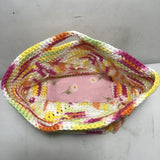 Sarahjane Harrigan Pink, Yellow, & White Crocheted Mini Tote
