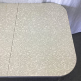 Vintage MCM Grey Formica & Metal Expanding Dining Table