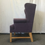 Modern Akin Ind. Purple Upholstered Wingback Armchair