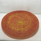 Orange & Yellow Blown Glass Centerpiece Bowl