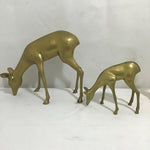 Set of 3 Vintage MCM Solid Brass Deer