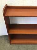 Vintage Solid Cherry 3-Tier Open-Back Shelf