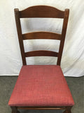 Set of 2 Vintage Farmhouse Solid Cherry Ladderback Dining Chairs
