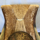 Modern Wing-Arm Brown Upholstered Armchair