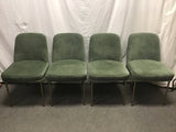 Set of 4 MCM West Elm Jack Metal Frame Dining Chairs
