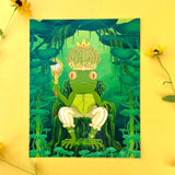 Rachel Feirman "Queen Penelope Frog" 8x10 Digital Art Print