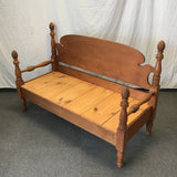 Upcycled Vintage Solid Maple & Pine Bedframe Bench