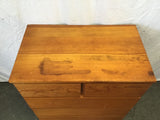 Vintage Craftsman Solid Pine 5-Drawer Chest of Drawers