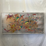 Signed Abstract Acrylic Painting by M. Kepecs
