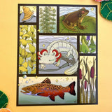 Rachel Feirman "Freshwater Flora & Fauna" 8x10 Digital Art Print
