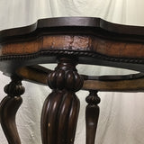 Round Glass-Top Dining Table