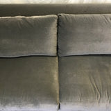 Restoration Hardware "Parisian Track Arm" Graphite Velvet 2-Cushion Sofa