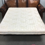 Retired Modern Mission Havertys' "Vintage Autumn" Leather Queen Sleeper Sofa