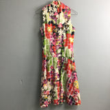 Vintage 70's Leo Narducci Floral Plaid Shift Dress