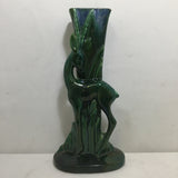 Vintage Art Deco Royal Haeger Green Ceramic Gazelle Vase