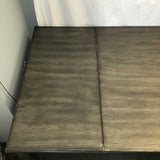 Modern Grey Oak Veneer Expanding Dining Table