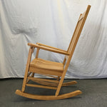 Vintage Solid Oak Arrow-Back Rocking Chair