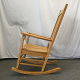 Vintage Solid Oak Arrow-Back Rocking Chair