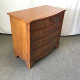 Vintage Drexel Walnut Veneer Floral 4-Drawer Dresser